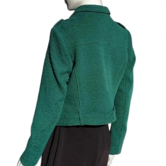 Torrid Textured Knit Moto Jacket Green Size 0 - Picture 7 of 13